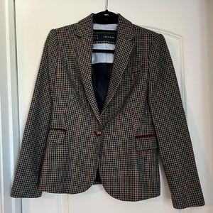 Zara Houndstooth Blazer M